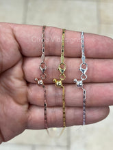 925 Sterling Silver Solid Valentino Adjustable Chain Necklace 24" 1.5mm, 14K Yellow Gold, 14k Rose Gold, Silver
